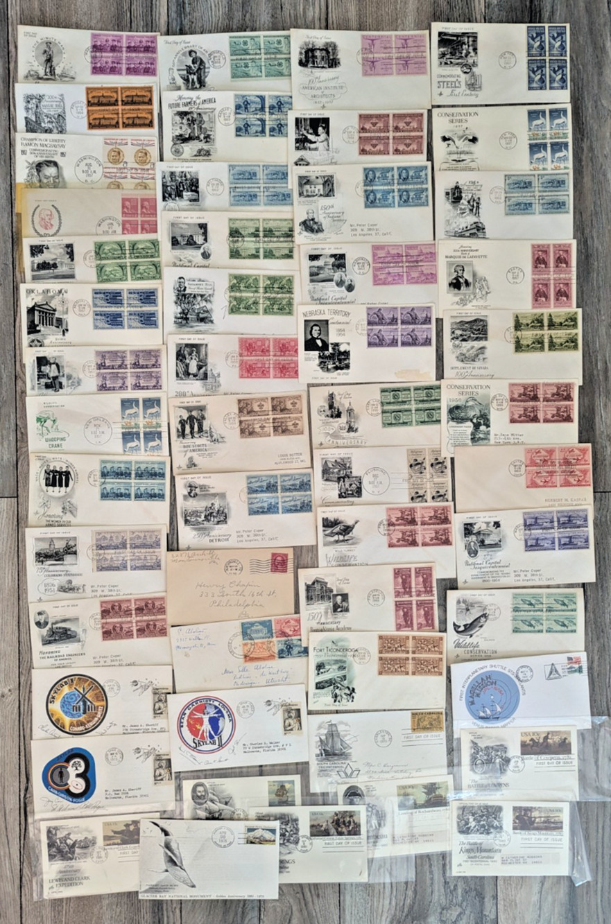 First Day Issue FDC Stamped Commemorative Envelopes 50 Assorted Lot
